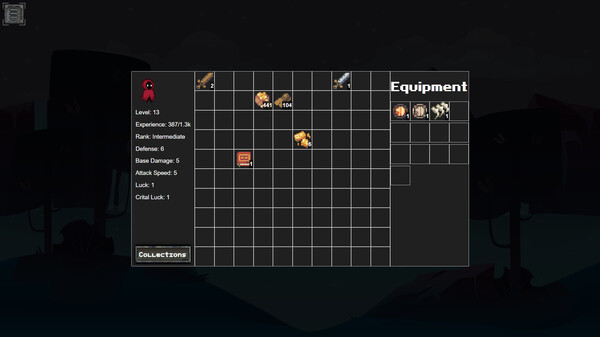Swift RPG battle scene with character stats